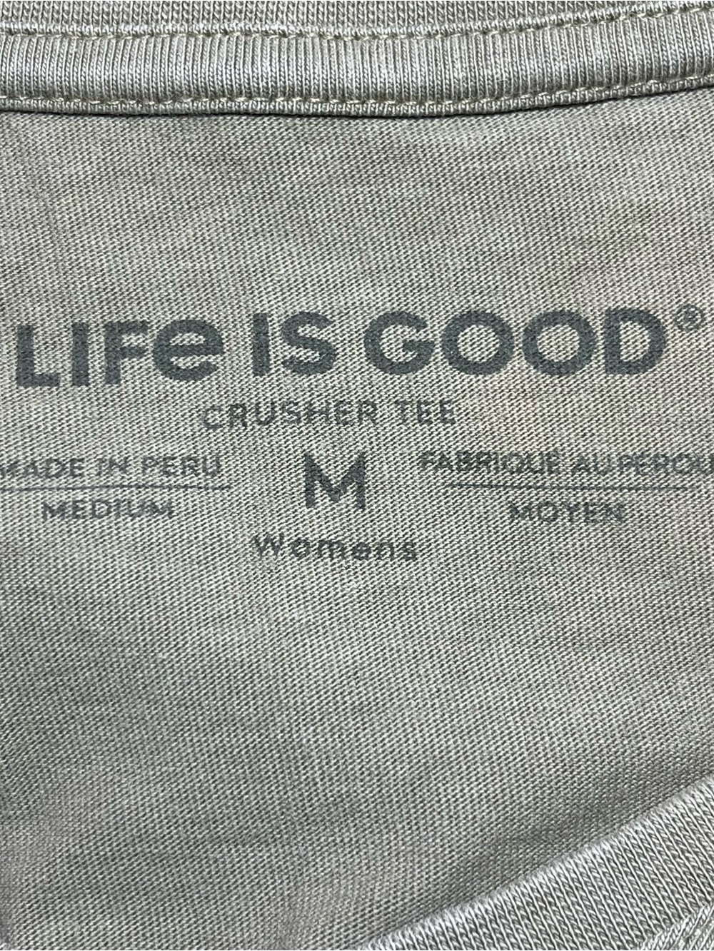 Life is Good Dog Days Crusher T Shirt Womens Size Medium Green Short Sleeve - Picture 5 of 10